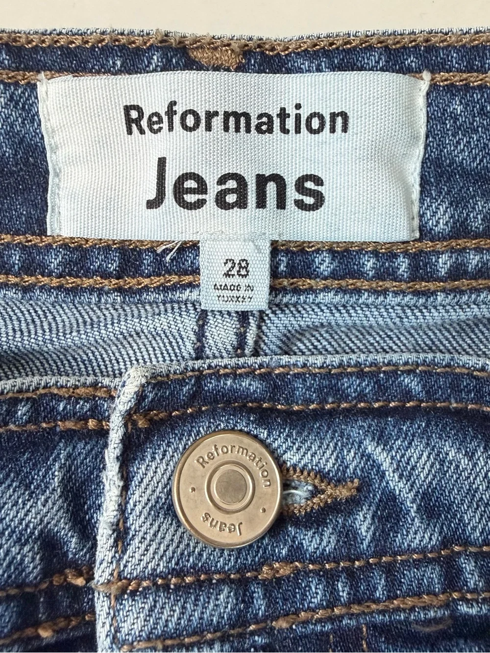 Reformation Layla High Rise Trouser Jeans in Cove Size 28 - Picture 12 of 14